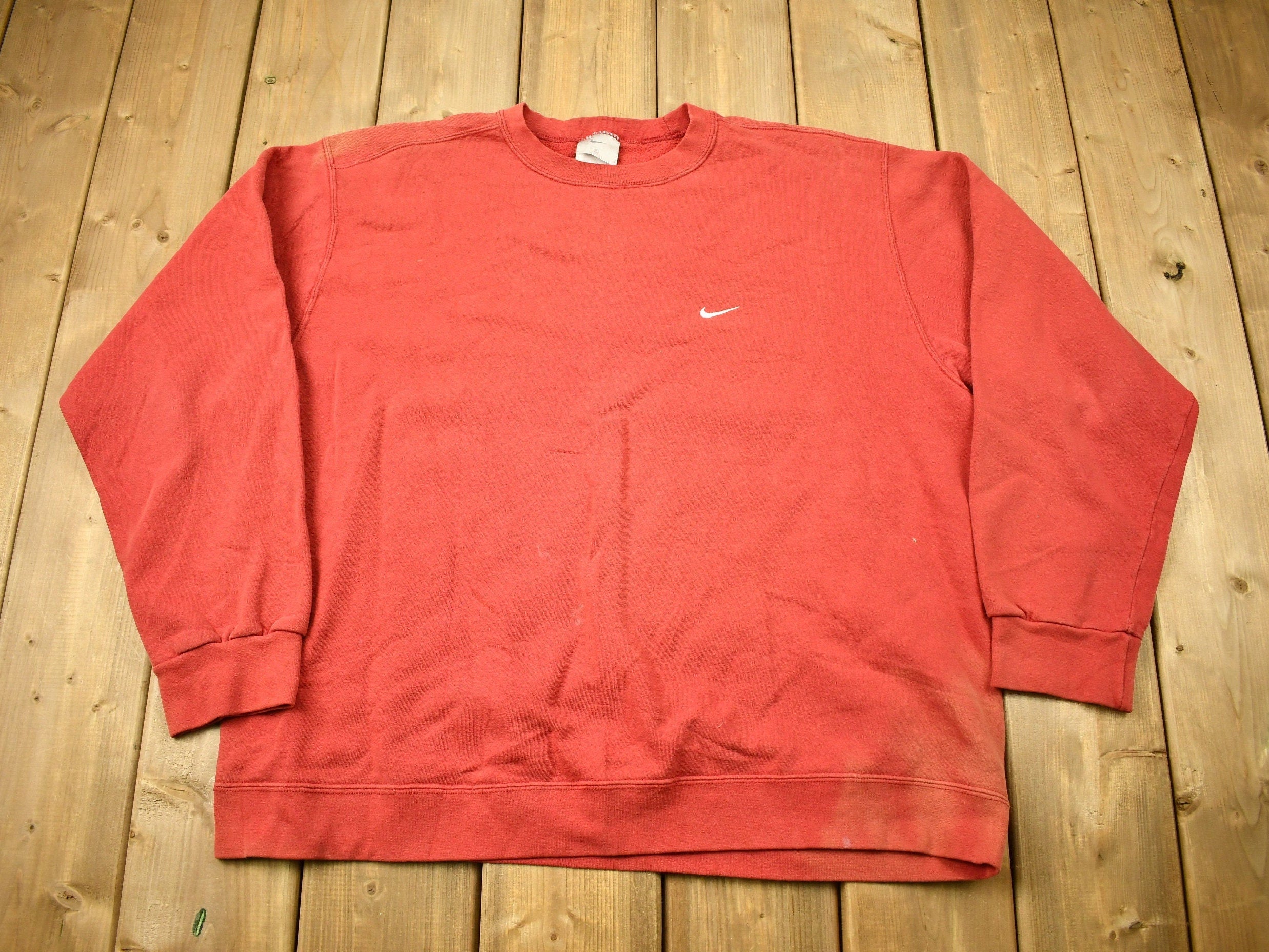 Vintage 1990s Nike Embroidered Mini Swoosh Crewneck Sweatshirt