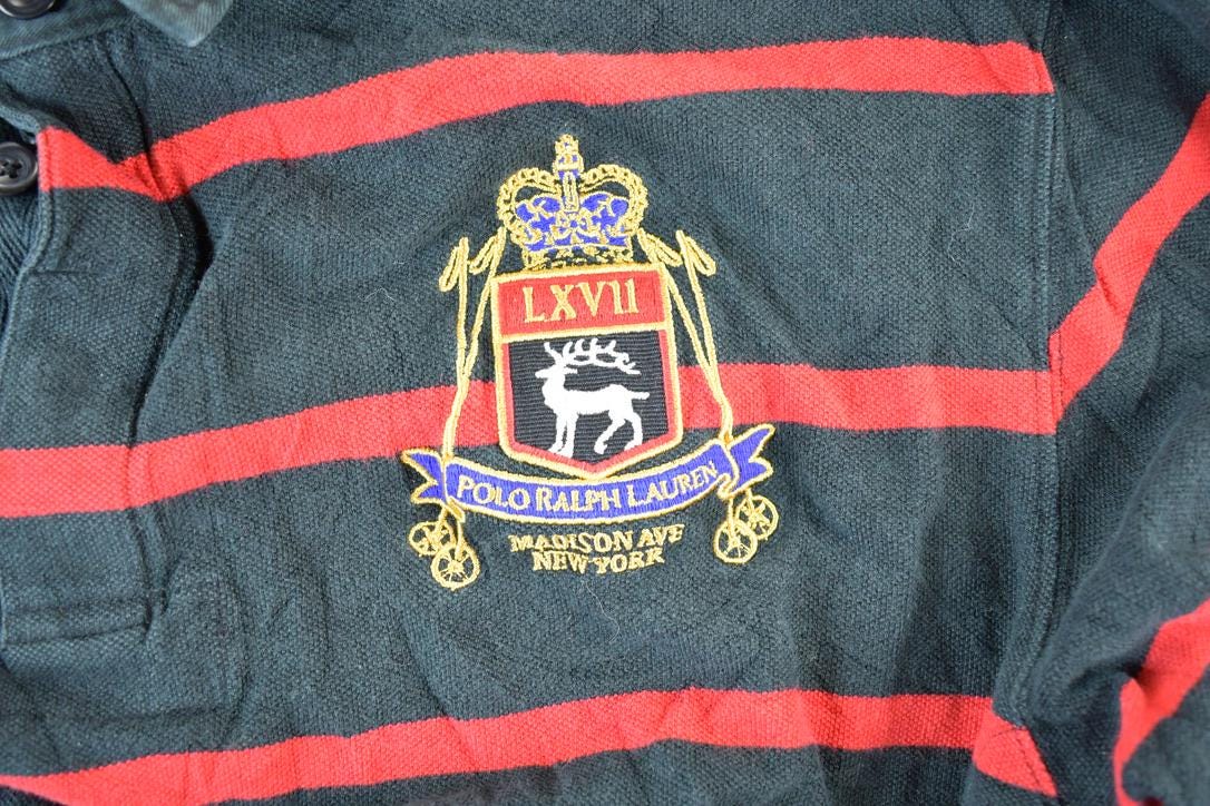 Vintage 1990s Polo Ralph Lauren Striped Button Up Shirt Youth XL