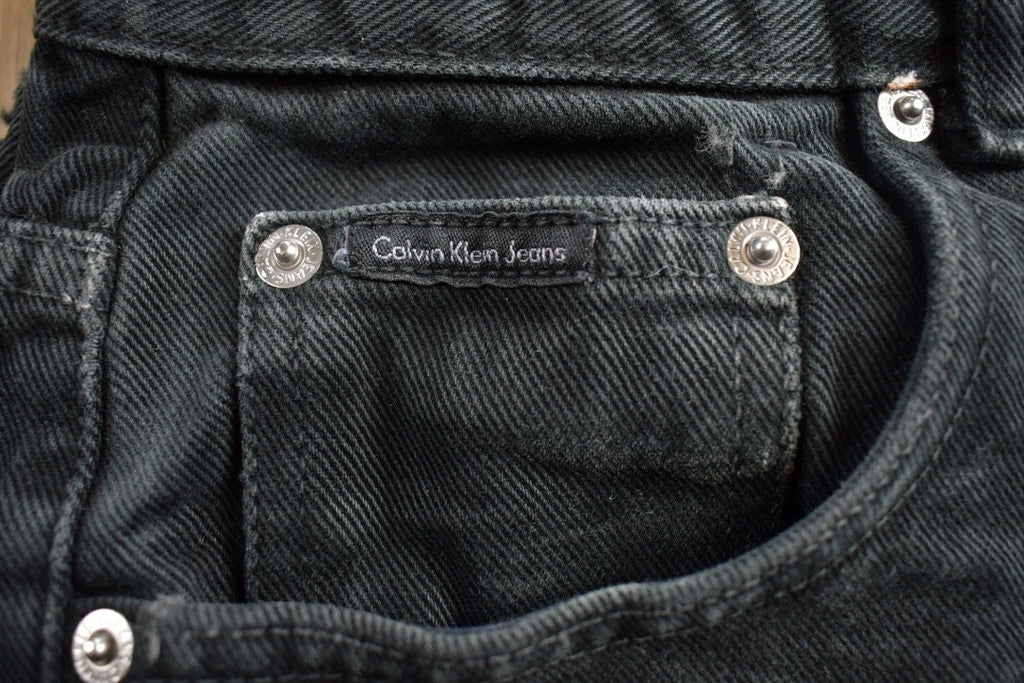 Vintage 1990's Calvin Klein Black Jeans 30x30