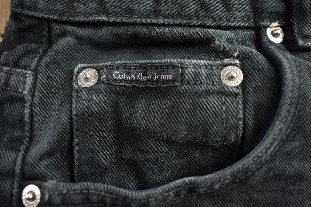 Vintage 1990's Calvin Klein Black Jeans 30x30