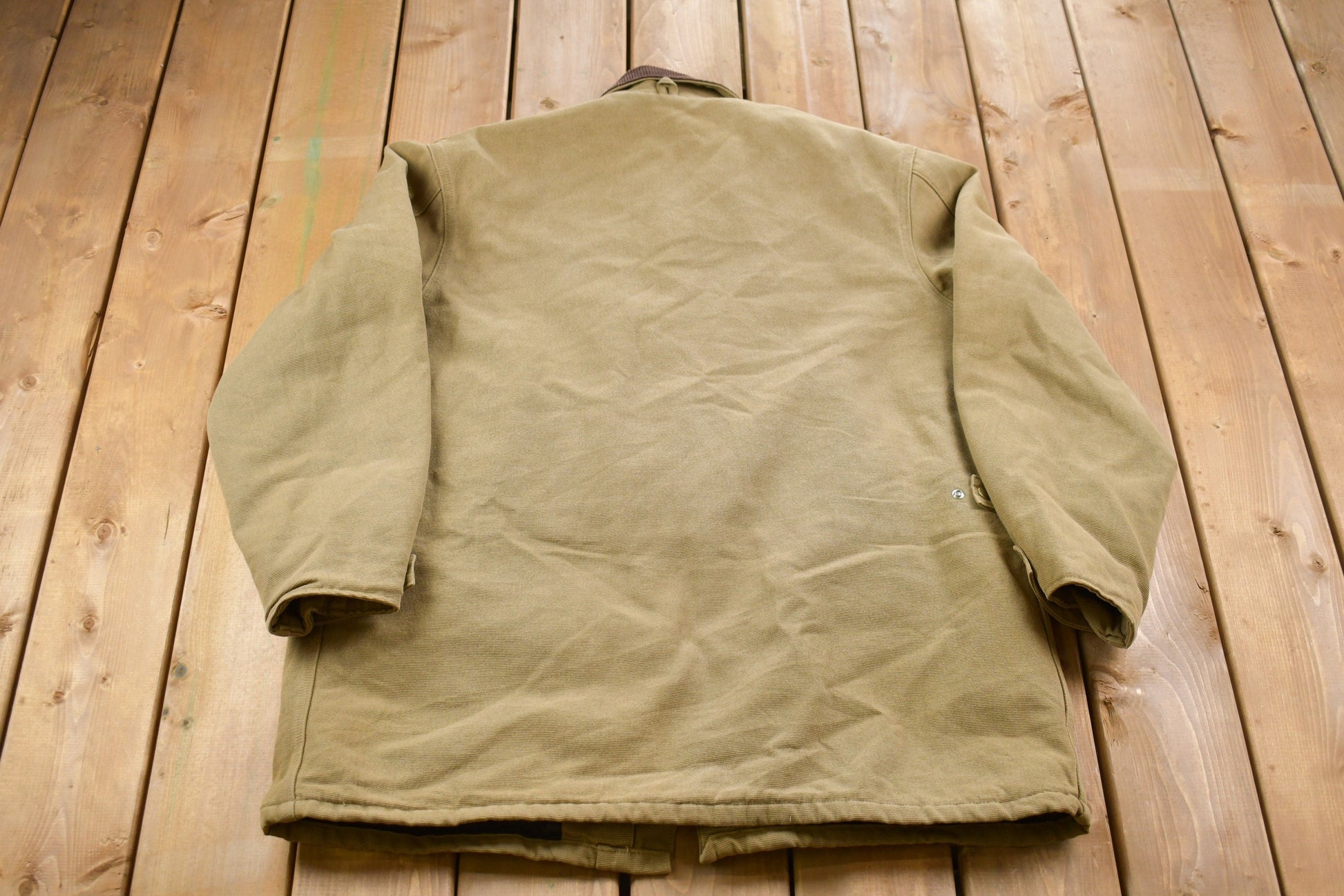 Vintage 1980s Carhartt Chore Coat Olive Green