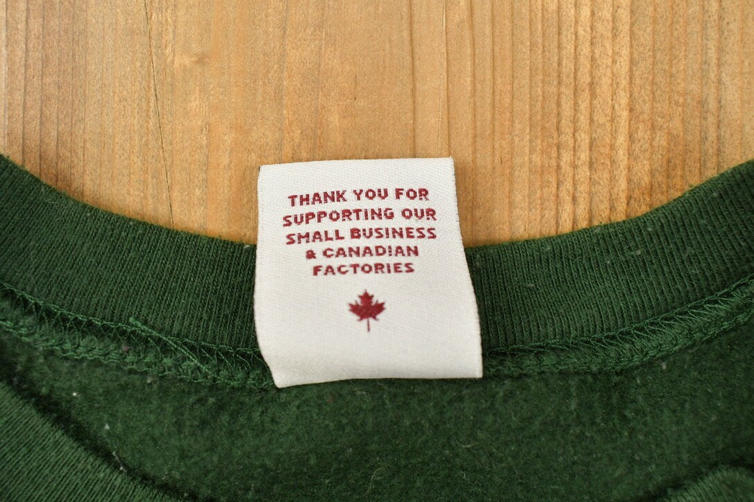 Vintage 1990s North Standard Blank Green Crewneck Sweatshirt