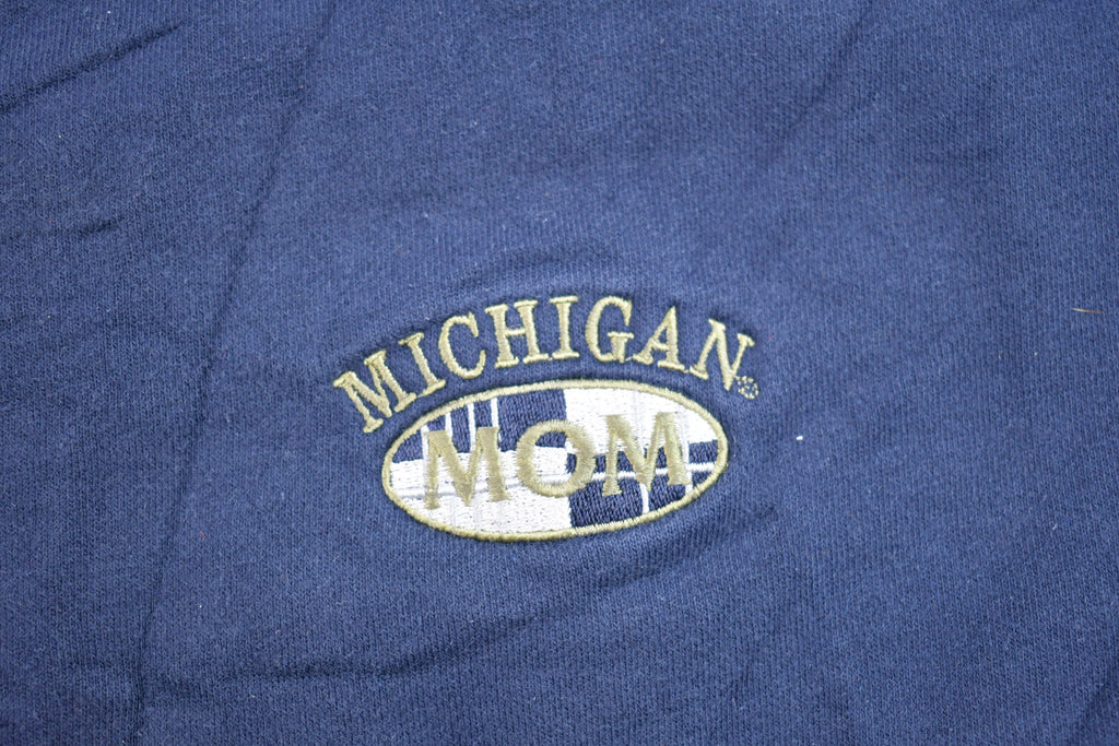 Vintage 1990s University of Michigan Mom Collegiate Crewneck  Sweatshirt  Embroidered  NCAA Sweatshirt  Sportswear  Athleisure