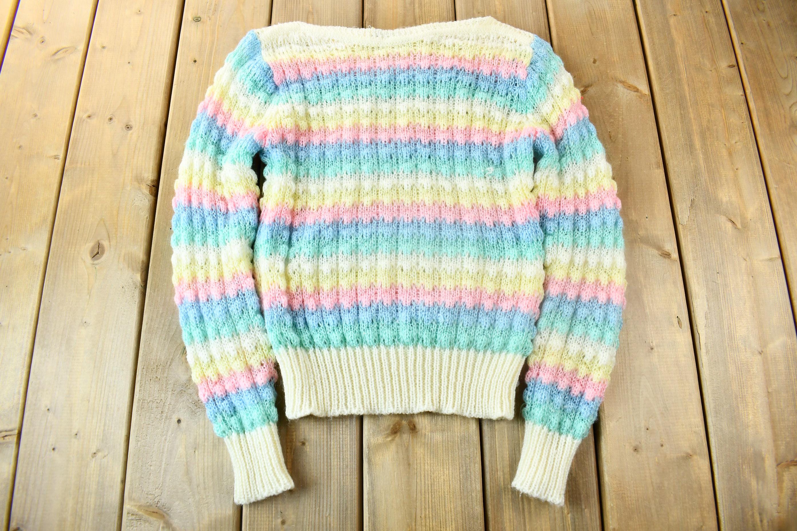 Vintage 1990s gess Who Rainbow Knit Sweater