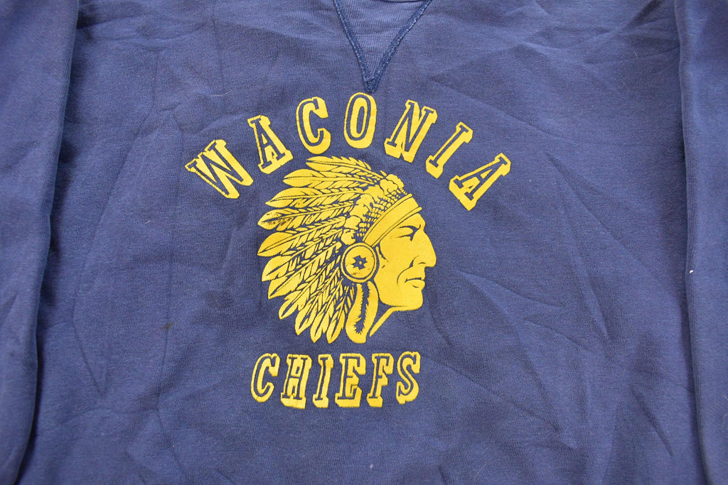 Vintage 1950s Waconia Chiefs Single V Crewneck Sweatshirt Men's S