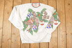 Vintage 1990s Nutcracker Christmas AOP Graphic Print Crewneck Sweatshirt Mens L