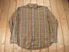 Vintage 1980s Polo Ralph Lauren Plaid Button Up Dress Shirt