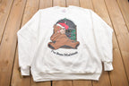 Vintage 1990s Jerzees Christmas Teddy Bear Crewneck Sweatshirt