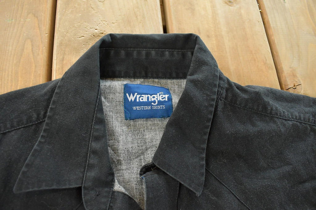Vintage 1990s Wrangler Western All Over Print Rodeo Pearl Snap Shirt Men's XL