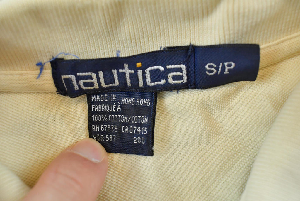 Vintage 1990s Nautica Floral Hawaiian Polo Shirt Men's L / Souvenir / Athleisure / Streetwear / Preppy / Nautical Sailing