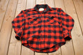 Vintage 1950s Melton Plaid Button Up Shirt