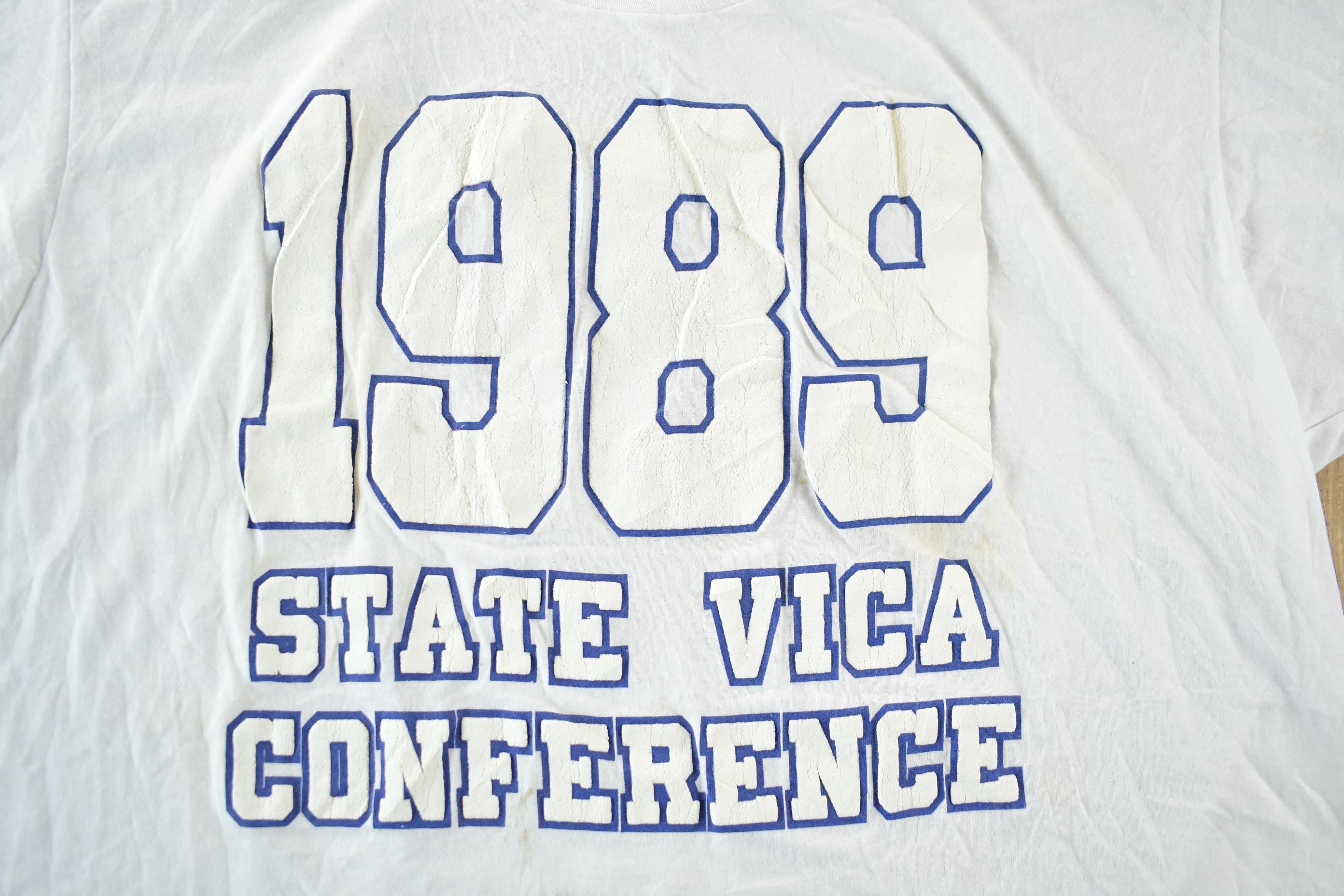 Vintage 1989 State Vica Conference University Collegiate T-Shirt