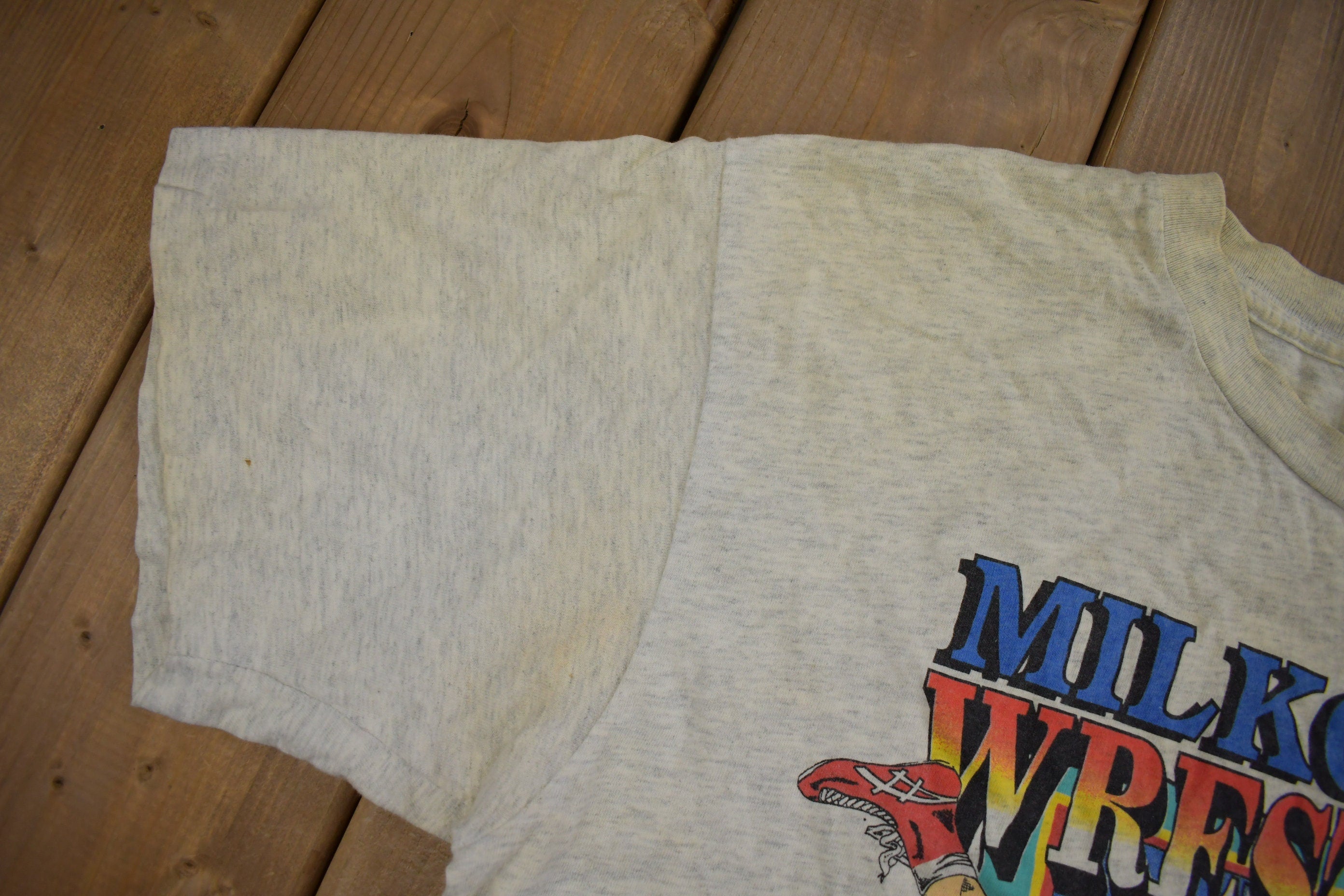 Vintage 1990s Milkovich Wrestling Conference Champions Graphic T Shirt