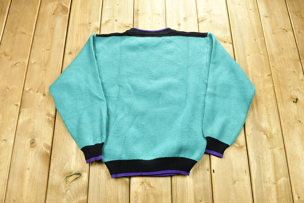 Vintage 90's Max Active All-American Knitted Youth Sweater Vintage 90s Crewneck