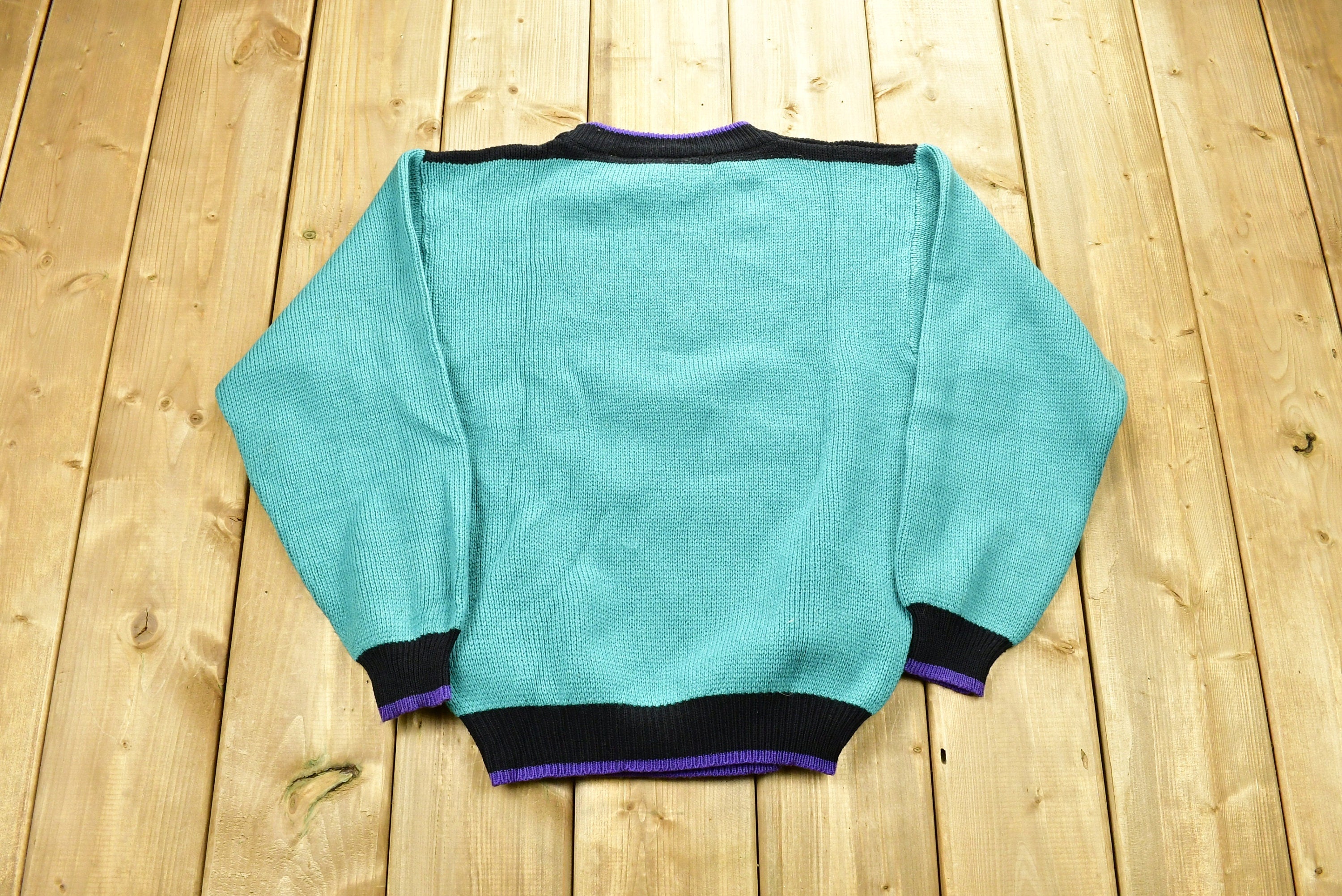 Vintage 90's Max Active All-American Knitted Youth Sweater Vintage 90s Crewneck