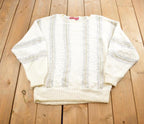 Vintage 1980s Harrington Square Knit Crewneck Sweater