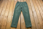 Vintage 1990's NY Line Green Denim Pants 30 x 30