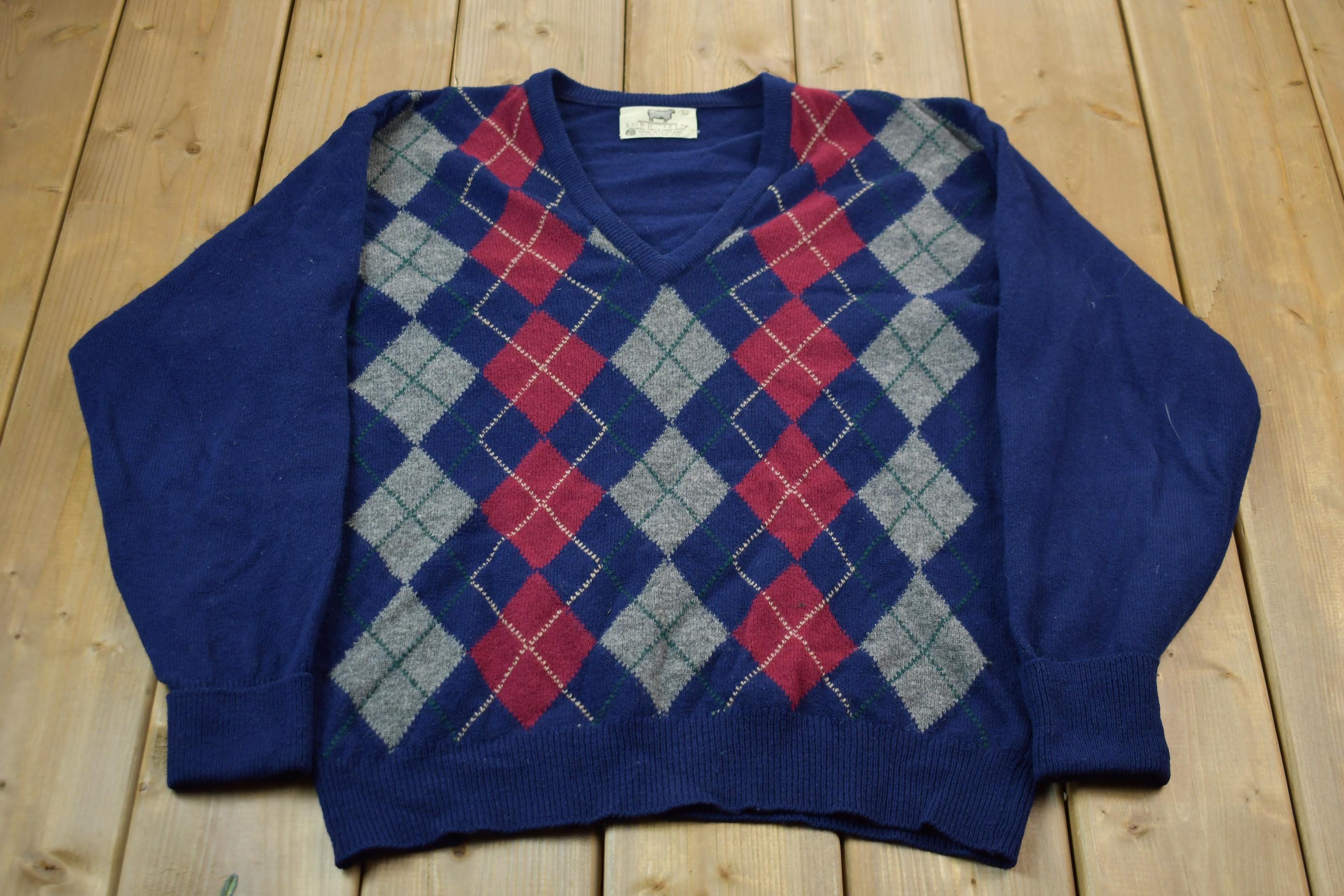 Vintage 1990s LORD JEFF Knit Crewneck Sweater