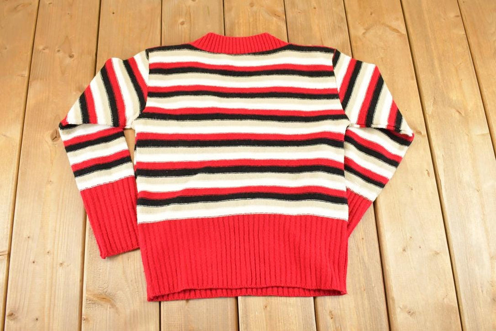 Vintage 1990s Gorgeous Buckled Knit Crewneck Sweater Women's S