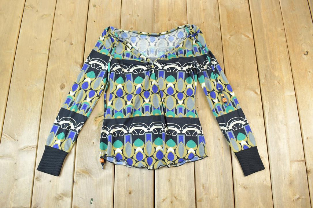 Women Vintage Vigoss Y2K Abstract Print T-Shirt