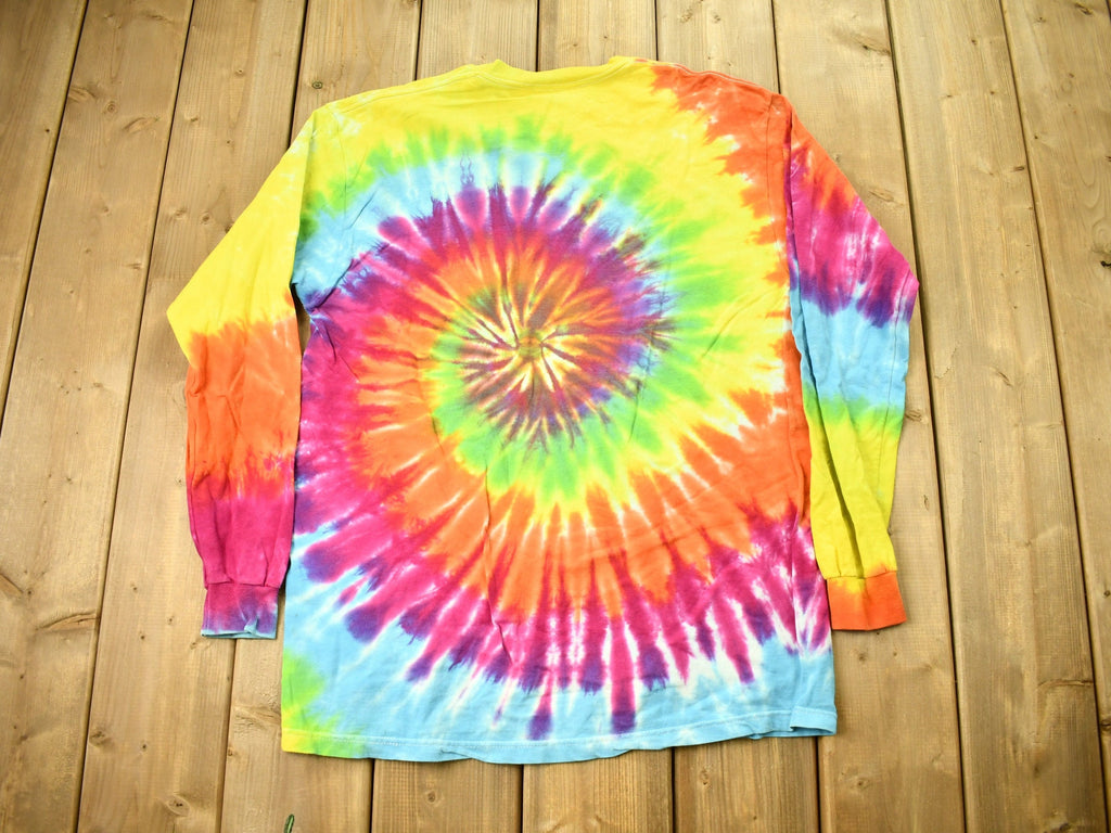 Vintage 1990s Delta Pro Weight Tie Dye Swirl Long Sleeve T-Shirt