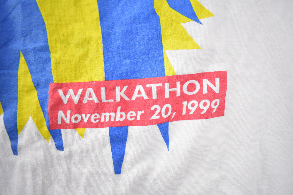 Vintage 1999 Help The Homeless Walkathon Souvenir Travel Long T Shirt Made In USA