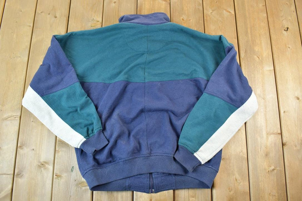 Vintage 1990s Pierre Cardin Crew Neck Zip Up Sweatshirt