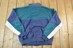 Vintage 1990s Pierre Cardin Crew Neck Zip Up Sweatshirt