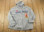 Vintage 1990s Grumpy Disney Zip Up Fleece Hoodie