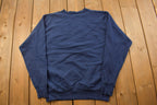 Vintage 1990s Blank Navy Crewneck Sweatshirt