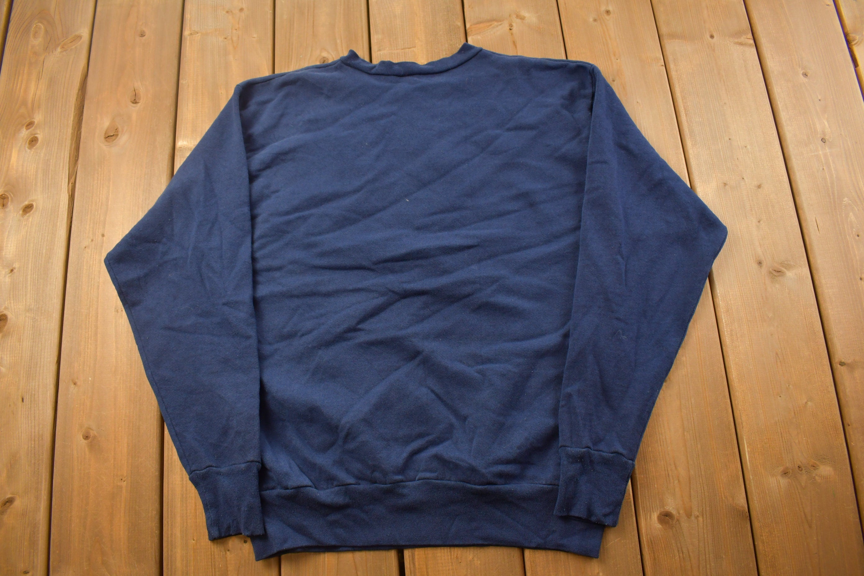 Vintage 1990s Blank Navy Crewneck Sweatshirt