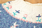 Vintage 1990s Woolrich Chunky Knit AOP Farm Theme Crewneck Sweater Women's S