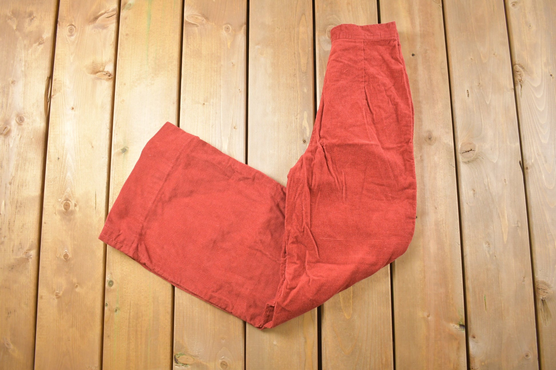 Vintage 1970s Ship 'n Shore Corduroy Flare Pants Size 24 x 30