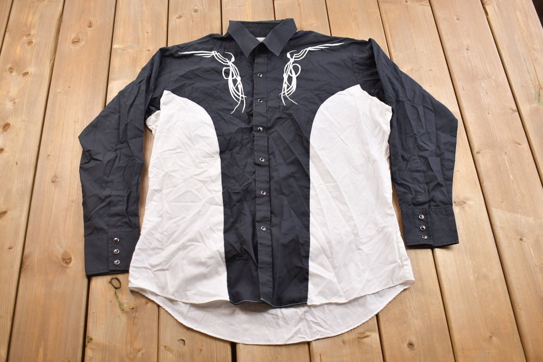 Vintage 1980s Ely Cattleman Western Button Up Shirt