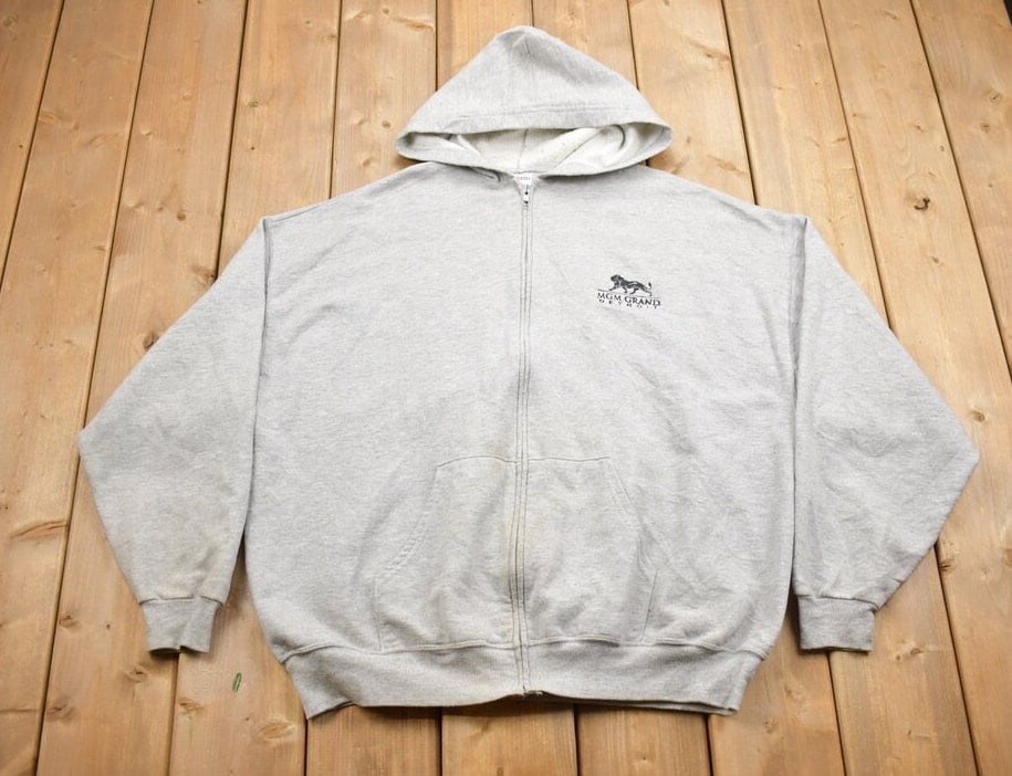 Vintage 1990s MGM Grand Detroit Zip Up Hoodie