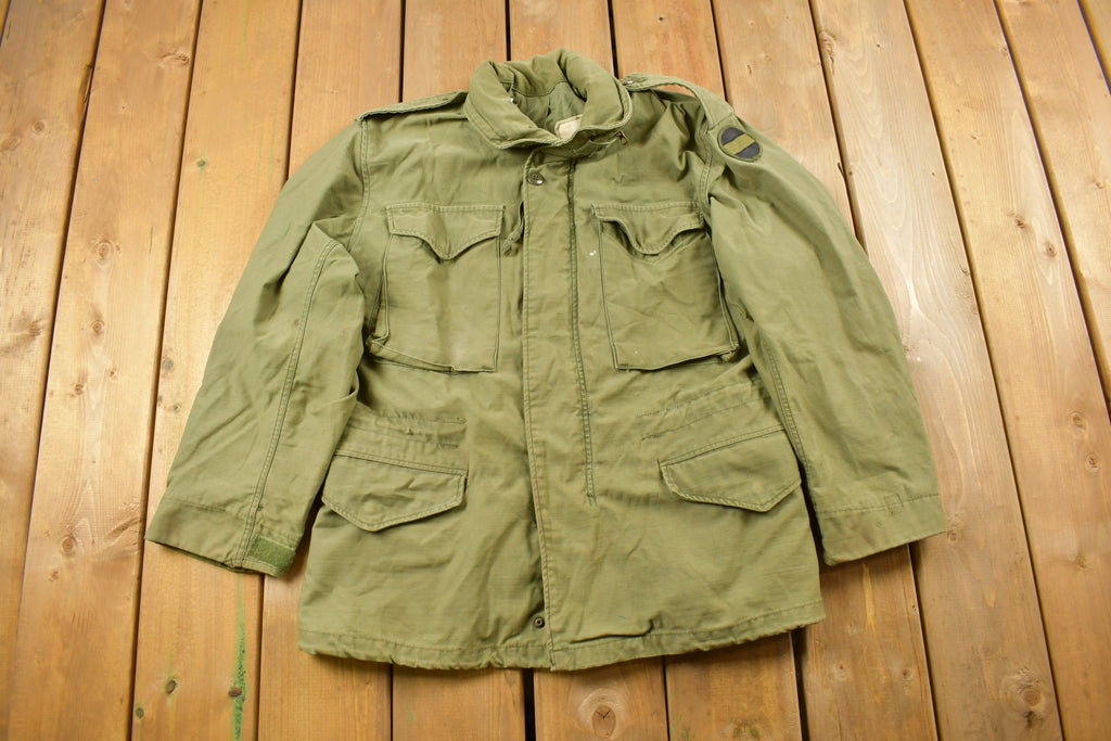 Vintage 1980s Army Military Field Jacket