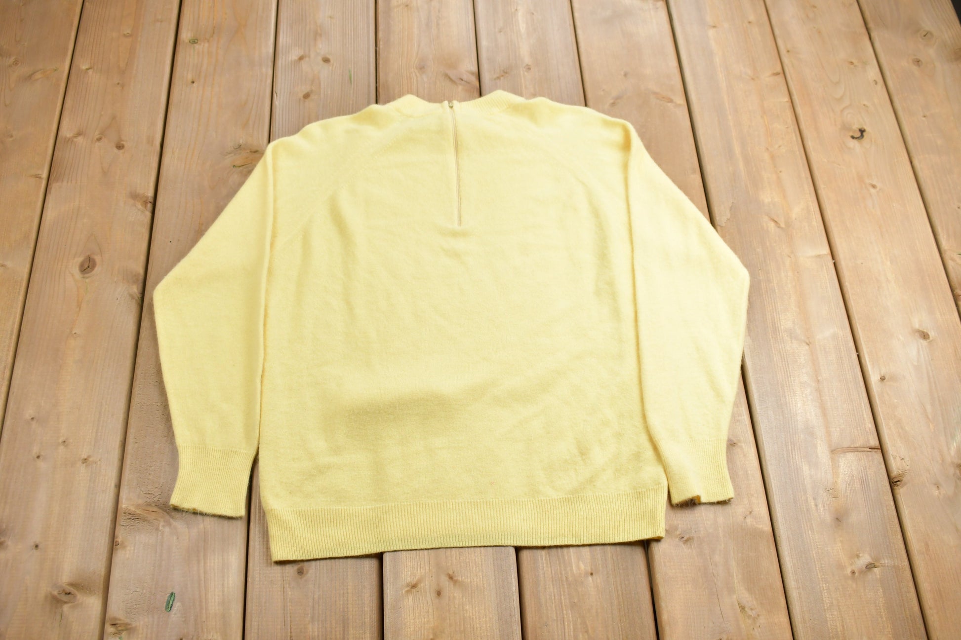 Vintage 1990s Designers Originals Blank Quarter Zip Sweatshirt  90s Knit  Made In USA  Essential  Streetwear  90s Blank  Vintage Knit