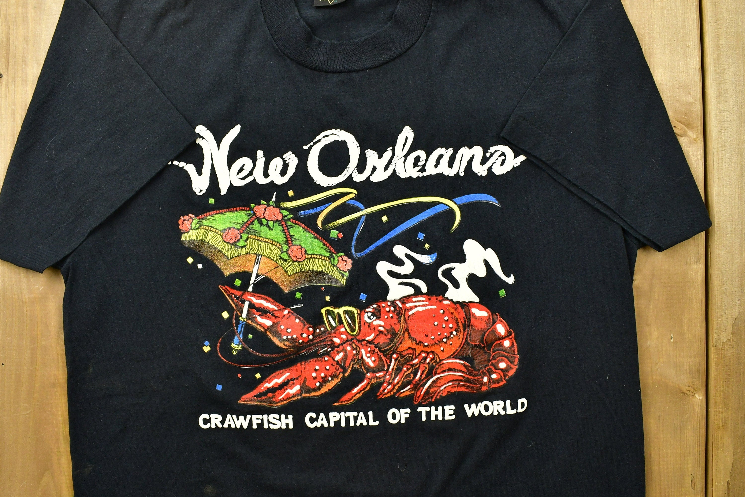 Vintage 1990s New Orleans Crawfish Capital Of The World T-Shirt