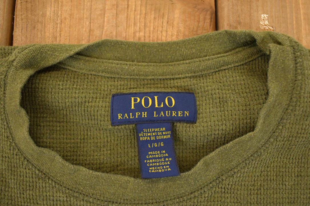 Vintage 1990s Polo Ralph Lauren Sleepwear Embroidered Mini Bear Knit Crewneck Sweatshirt Men's M