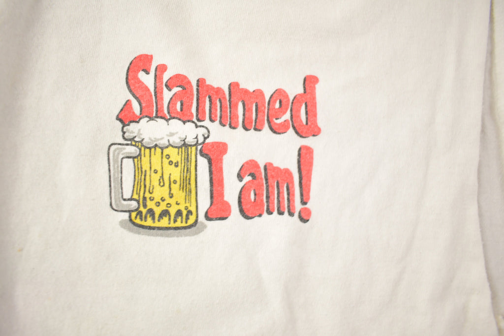 Vintage 1990s Slammed I am! Funny Beer Graphic Tank Top