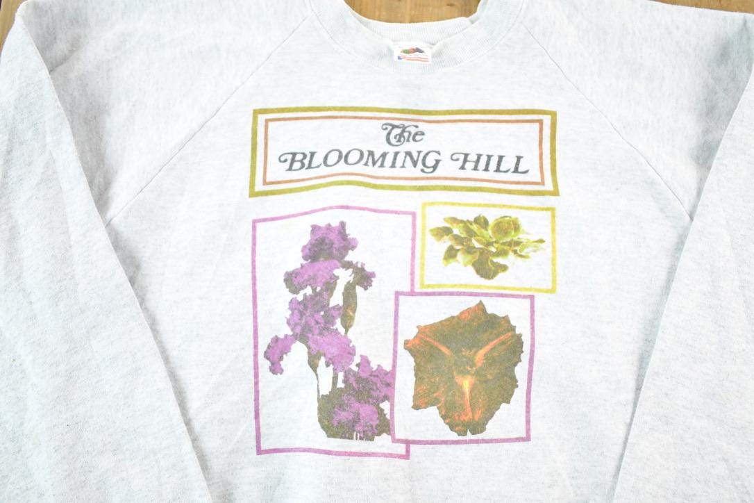 Vintage 1990s The Blooming Hill Floral Crewneck Sweatshirt Made In USA Womens XL