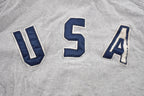 Vintage 1990s Polo Ralph Lauren USA Flag Embroidered Rugby Sweatshirt