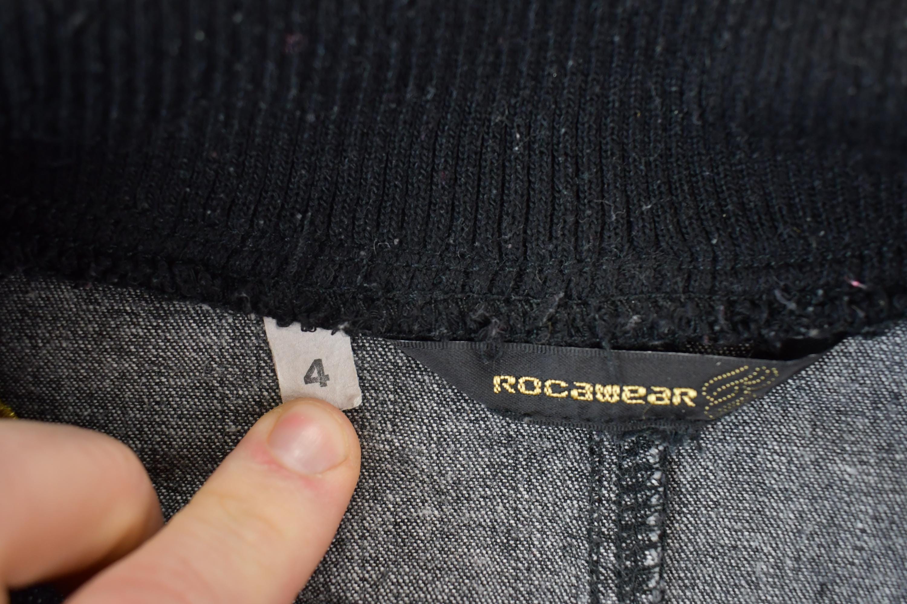 Vintage 1990s Womens XXS Rocawear Embroidered Jean Jacket Made In USA