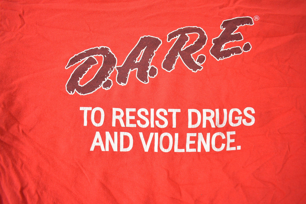 Vintage 1990s D.A.R.E Graphic T Shirt Made In USA