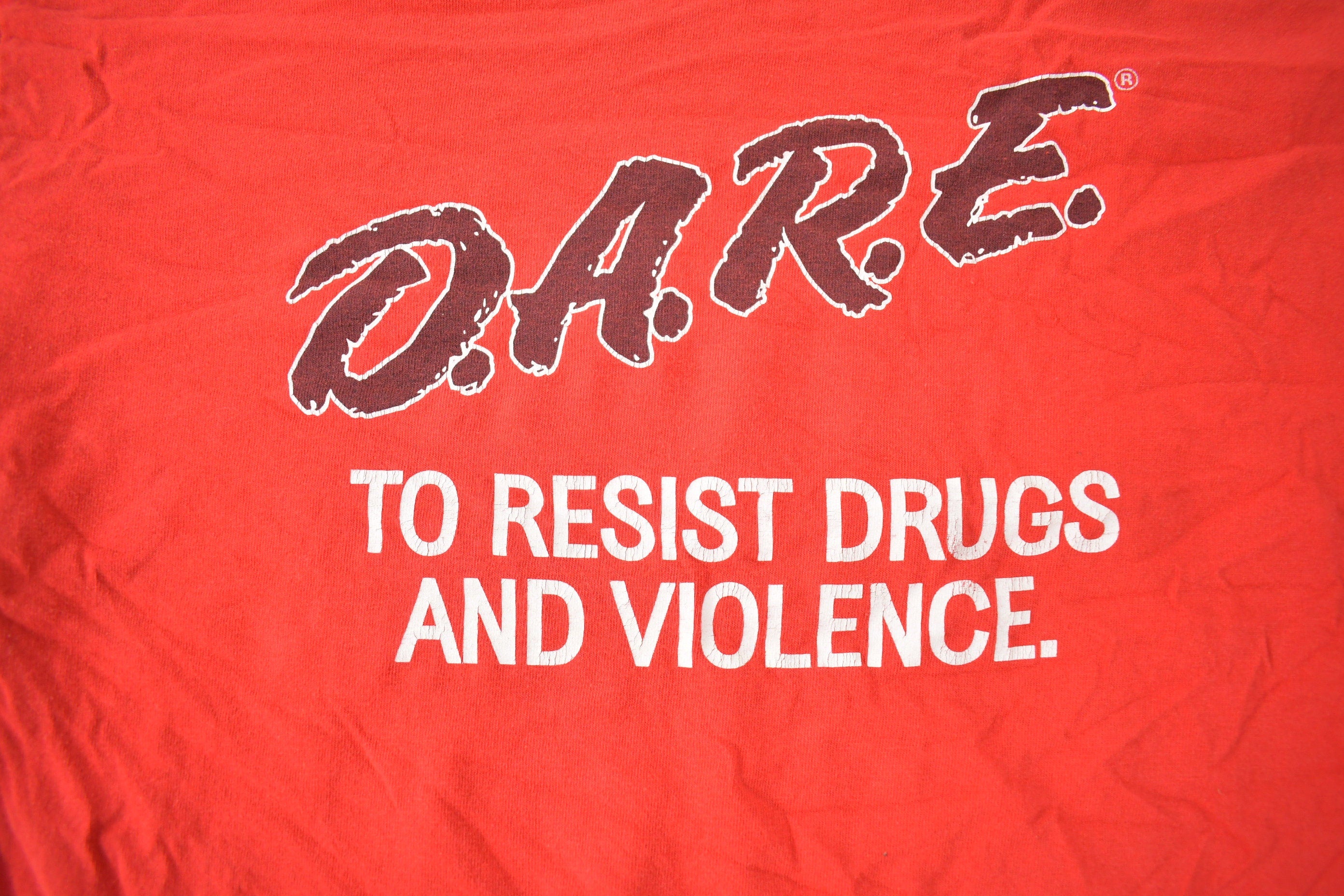Vintage 1990s D.A.R.E Graphic T Shirt Made In USA