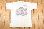 Vintage 1990s Old Mill Camp Cute Stuffed Bunnies Souvenir Travel T-Shirt Women's XL