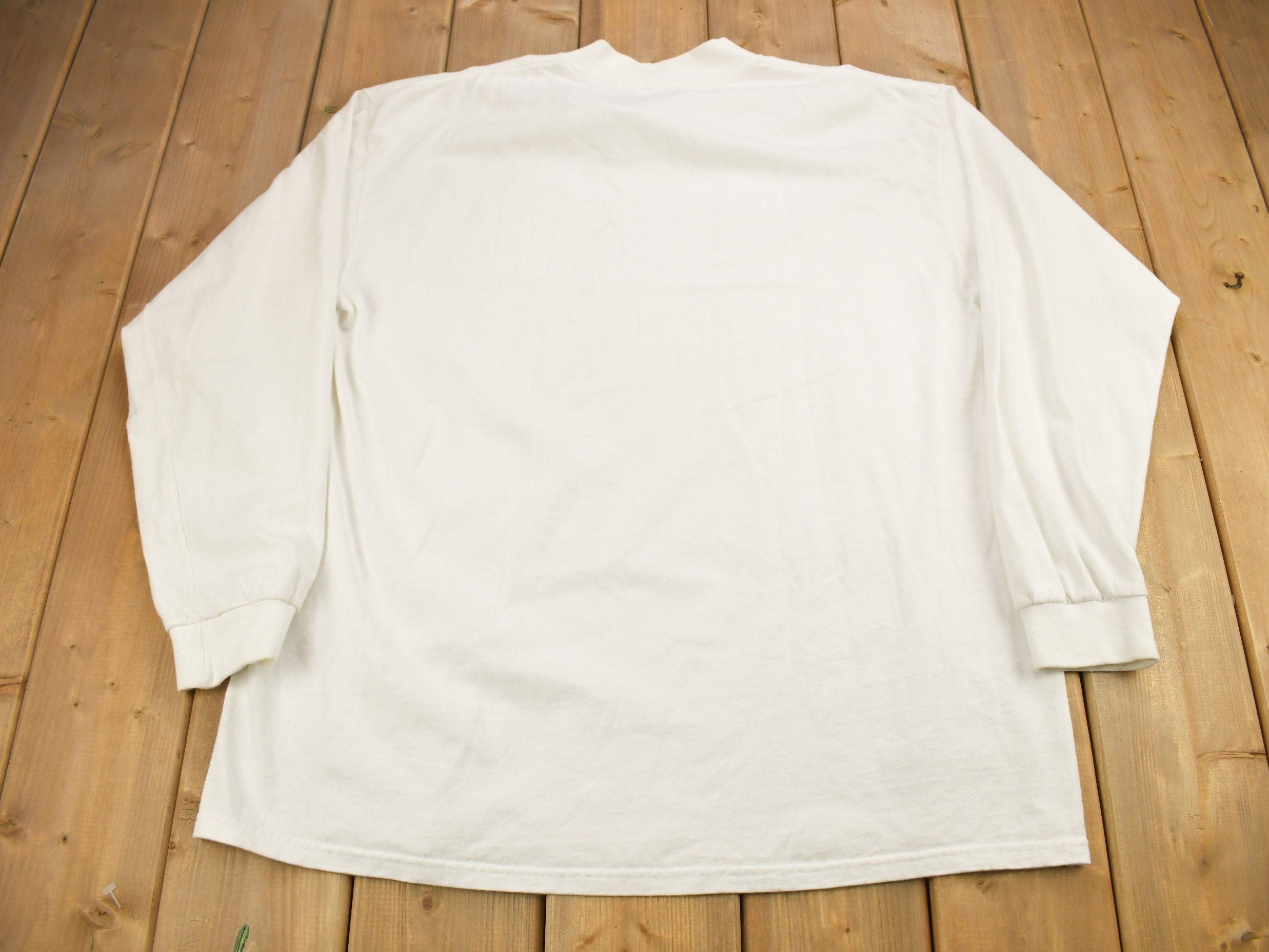 Vintage 1990s Nike Mini Swoosh White Mockneck Sweatshirt