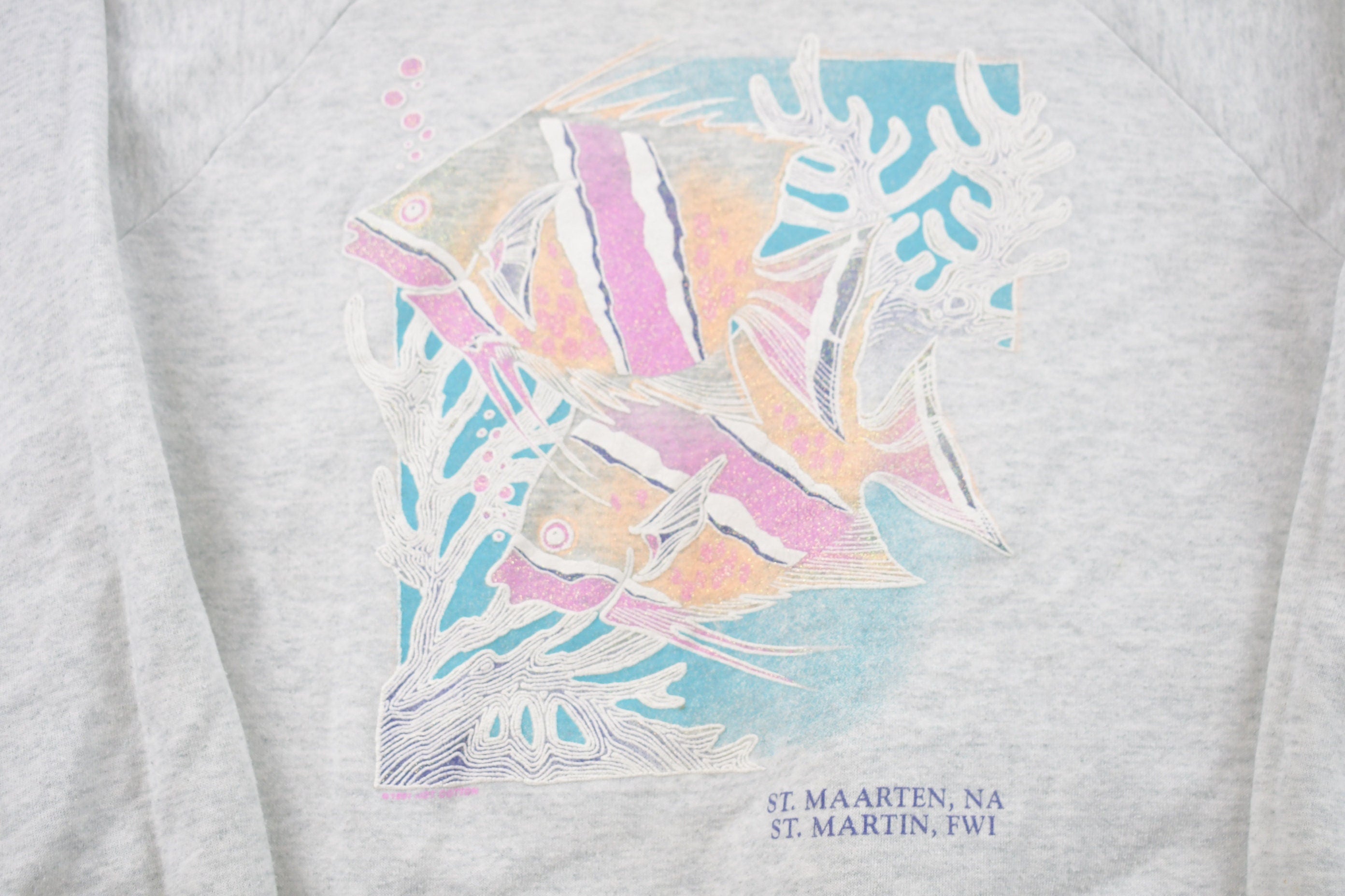 Vintage 1990 St. Maarten Travel Crewneck Sweatshirt  90s Crewneck  Souvenir  Athleisure  Streetwear  Travel And Tourism  Made In USA