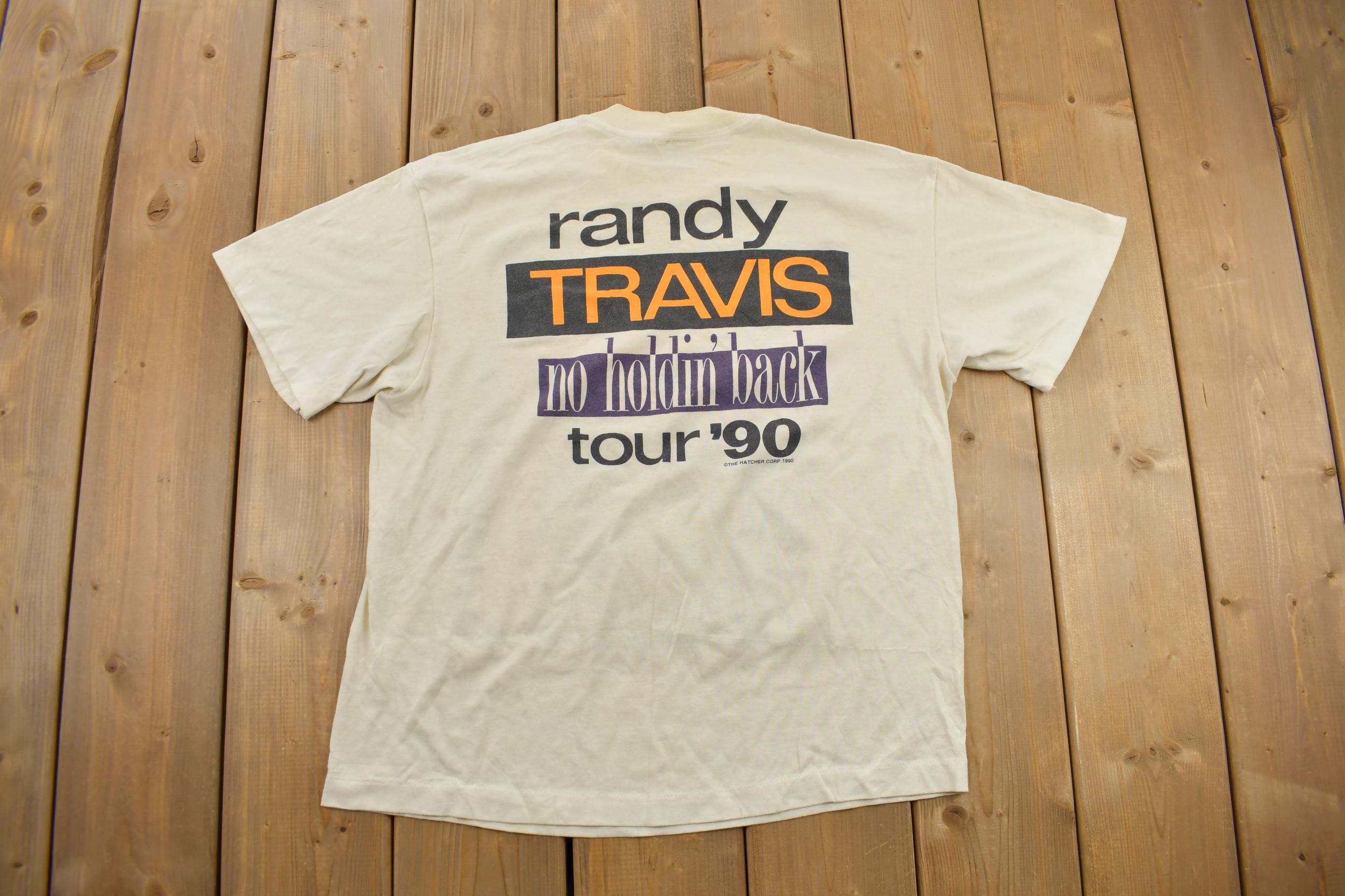 Vintage 1990 Randy Travis No Holding Back Graphic T-Shirt