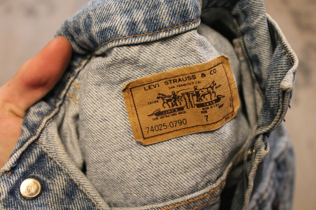 Vintage 1980s Youth Levi's Orange Tab Jean Jacket